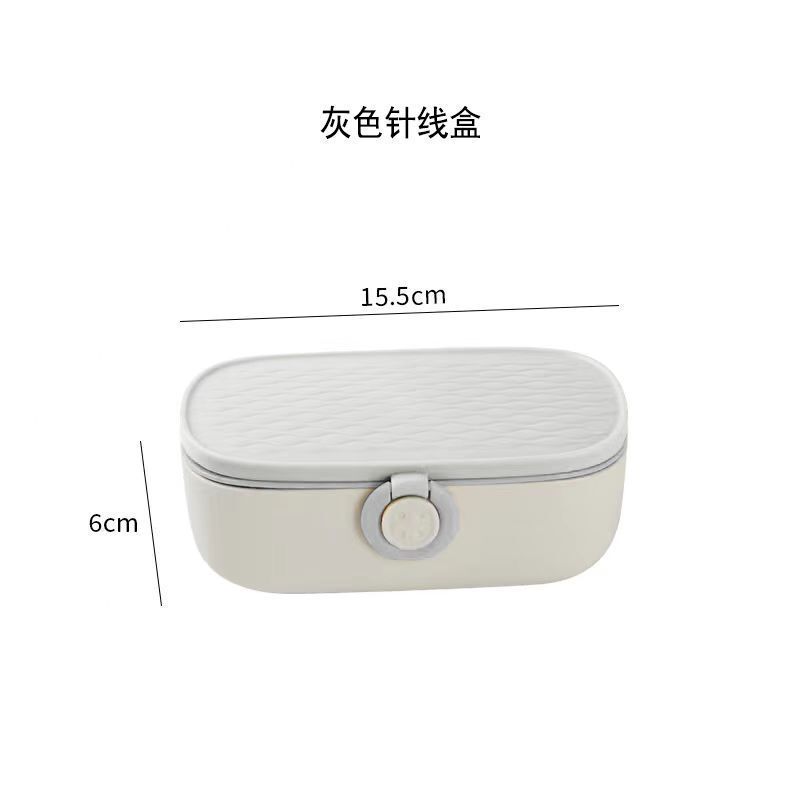 多機能裁縫収納ボックス家庭用ポータブル学生寮裁縫キットツールセット手縫い針ビューバブル|undefined