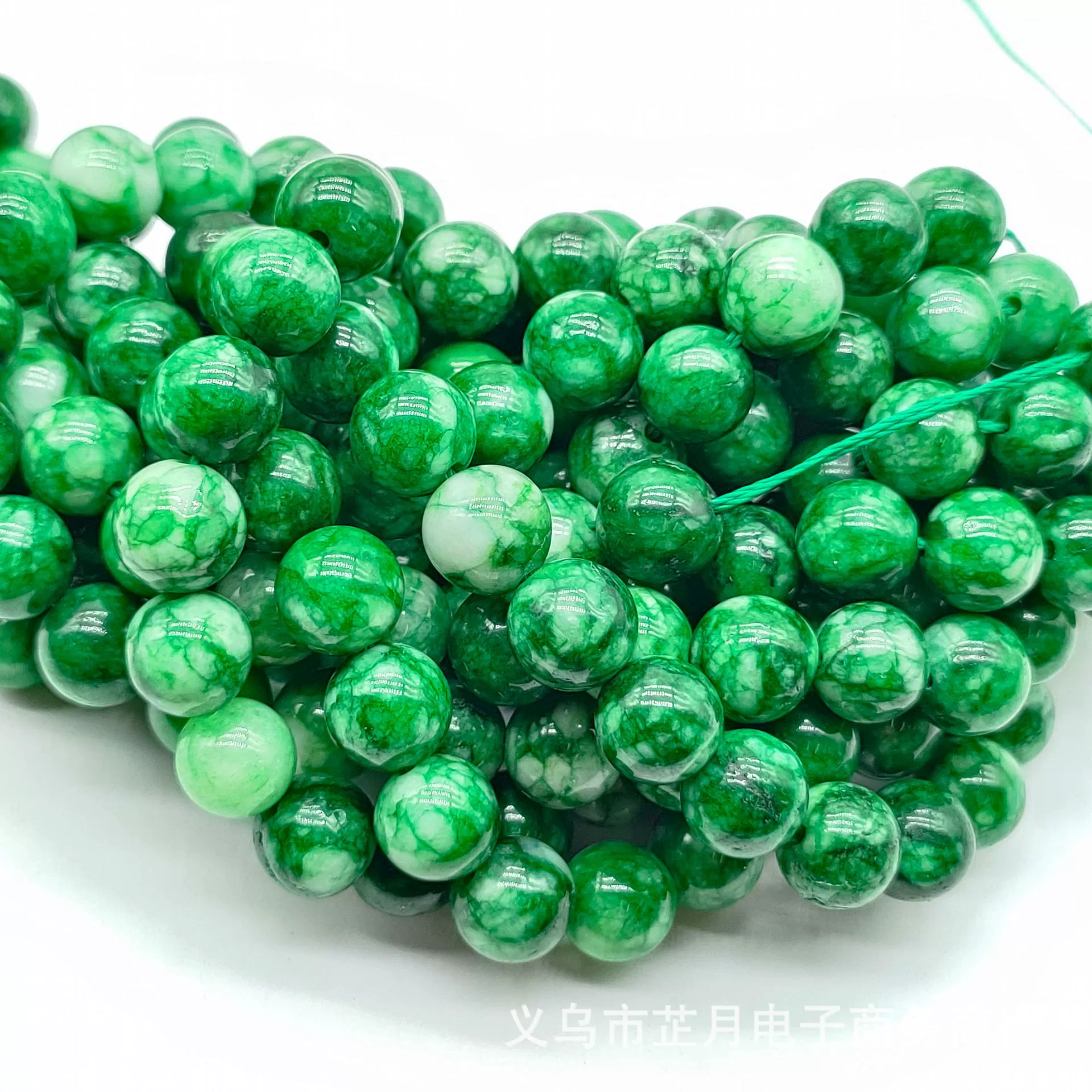 Round Amethyst Beads, Natural White Jade Optimized, 4/6/8/10 mm Strands