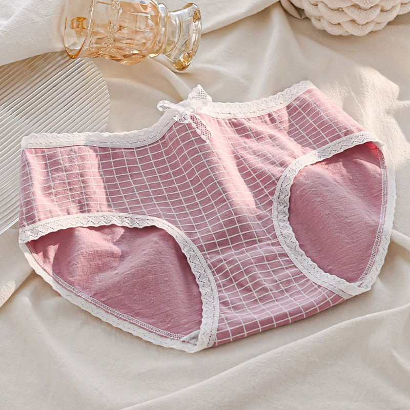 CS057 # calzoncillos de mujer japonesa impresa dulce triángulo calzoncillos de cintura transpirables de tamaño grande calzoncillos de estudiante de niñas