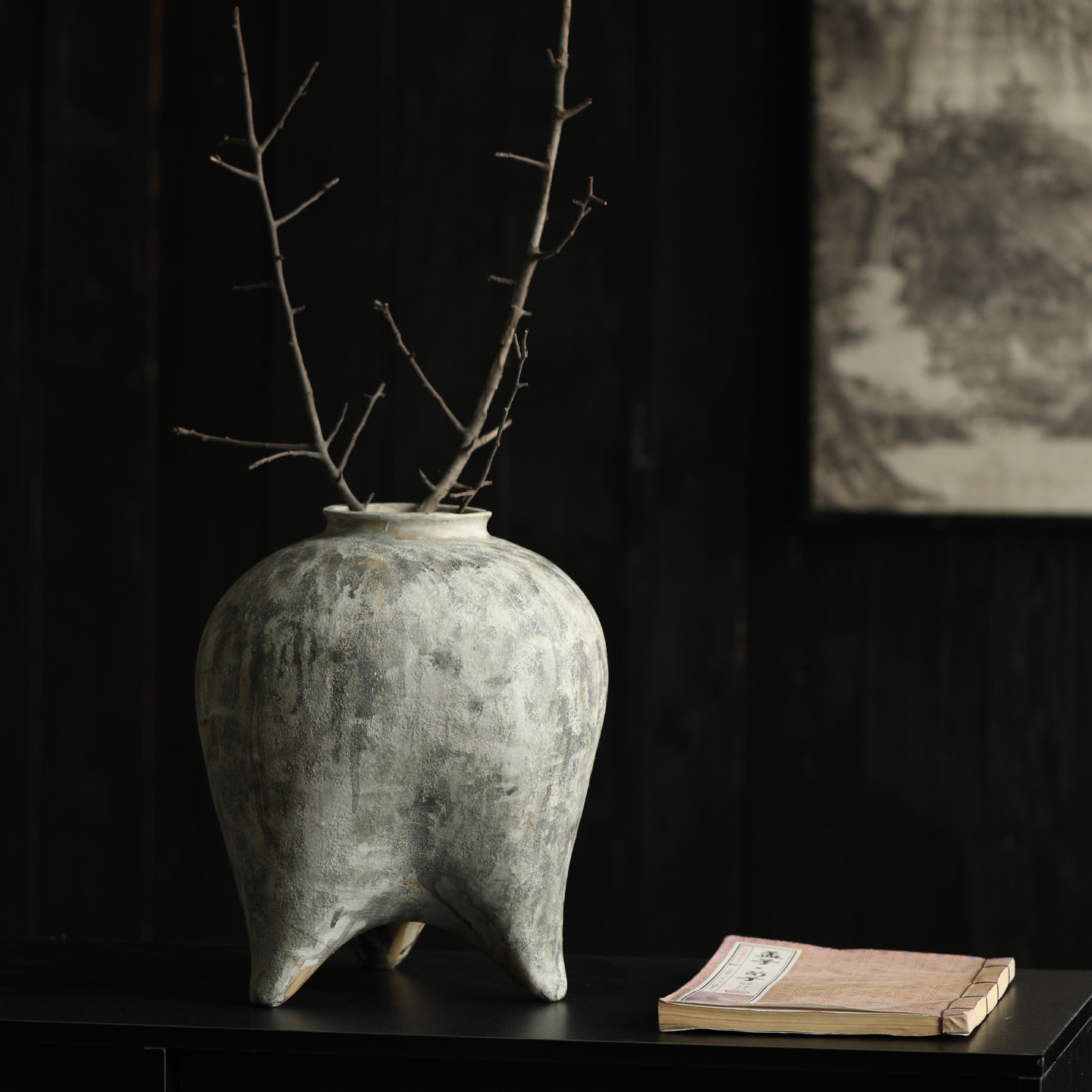 Jingdezhen nuevo vasos de cerámica china retro nostálgica vasos de cerámica gruesa de alto nivel de flor sensores decoración de la sala de estar