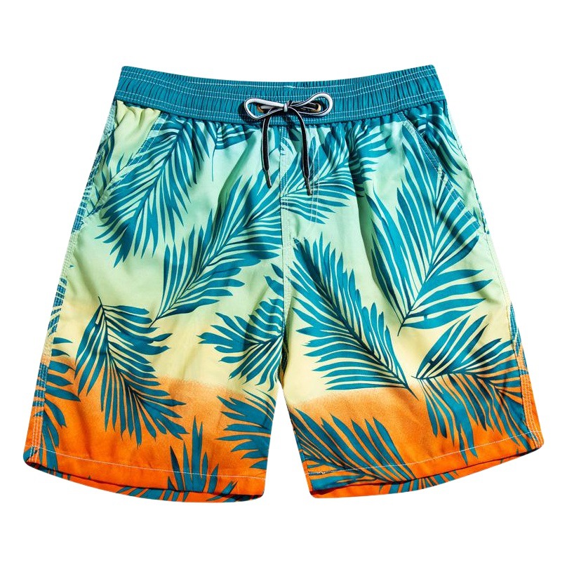Pareja pantalones de playa para hombre versión holgada de cinco puntos playa parque acuático bañador a la deriva surf junto al mar pantalones cortos de mujer de secado rápido