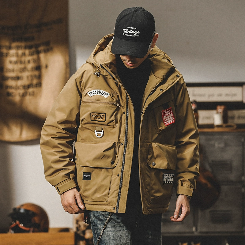 Американский пуховик мужской зимний с капюшоном