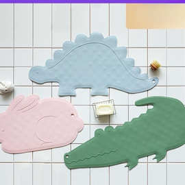 韩国儿童馆浴室地垫防滑垫宝宝卡通浴缸防凉可用硅胶垫带吸盘软垫