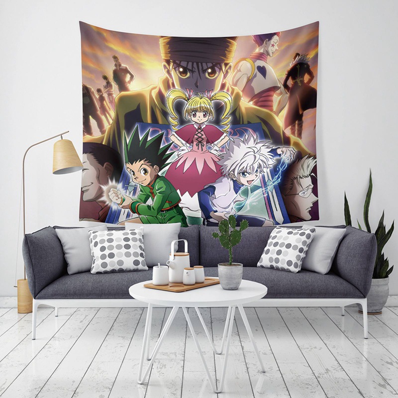 Kawaii Hunter Hunter Anime Pattern Fun Cartoon Blanket Tapestry…