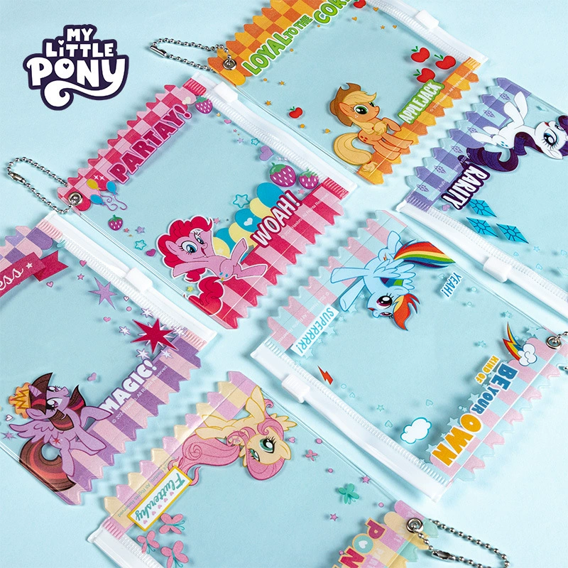 Держатель значка My Little Pony, шелковисто-прозрачный защитный чехол с цепочкой, 6 дизайнов