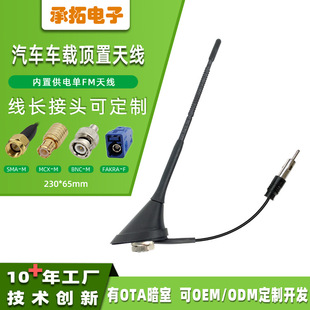 Cross-Border Manufacturer Built-In Radio Power Supply Fm/Am Shark Fin Radio High Frequency Enhanced Car Roof Antenna