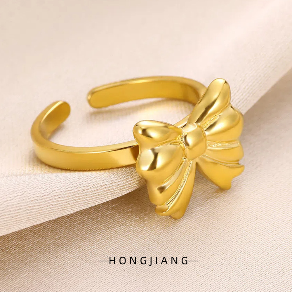 5g Weight 0.03µm-0.05µm Gold Plating Thickness PVD Coated Gold Plating Process 18K Real Gold Plated Plating Material Stone-Free Inlay Material Open Rings Classification 1 Piece Quantity Holiday, Daily Occasion 304 Stainless Steel Material Bow Knot Pattern All Seasons Season Women's Gender Vacation, Simple Style Style Waterproof Non Tarnish Craft PVD Coated Real Gold Plated Bow Knot 304 Stainless Steel Vacation Simple Style Waterproof Non Tarnish Open Rings 2