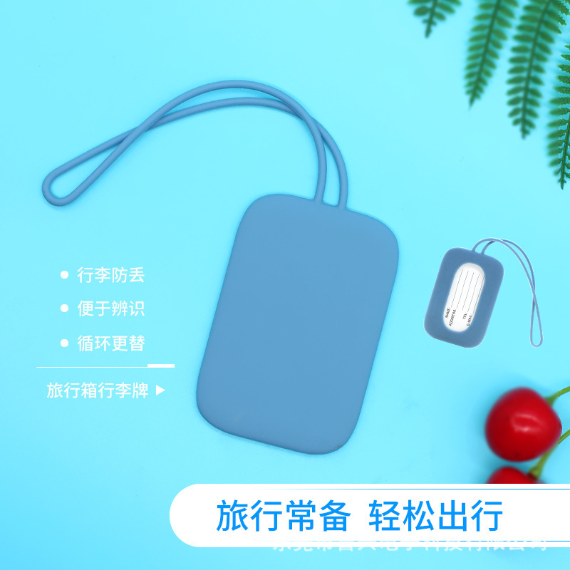 Etiqueta de equipaje etiqueta de identificación anti-Perdida Nombre de silicona marca púrpura listado tarjeta de embarque de equipaje