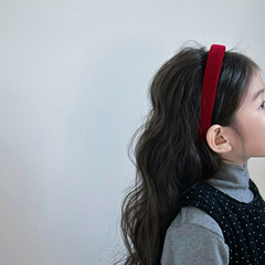 秋冬のレトロなワインレッド子供のカチューシャ