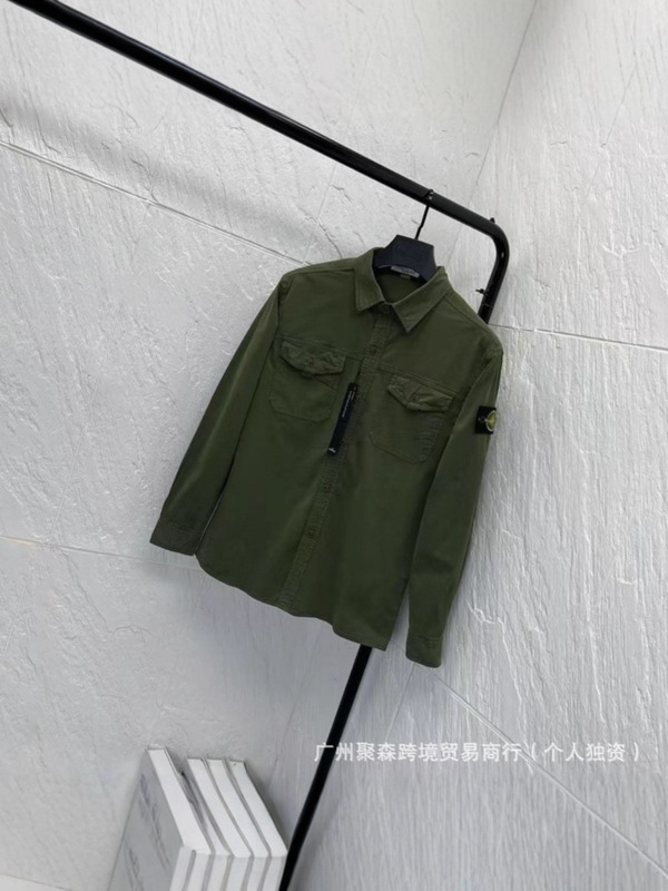 Cross-Border Best-Selling Stone Island American-Style Workwear Shirt, Unisex High Street Retro Pocket Jacket Cross-Border Best-Selling Stone Island American-Style Workwear Shirt, Unisex High Street Retro Pocket Jacket