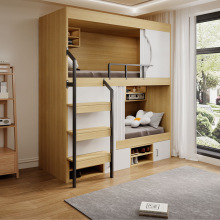 上下铺双层床成人儿童实木高低床青旅互不干扰上下床家用太空舱床
