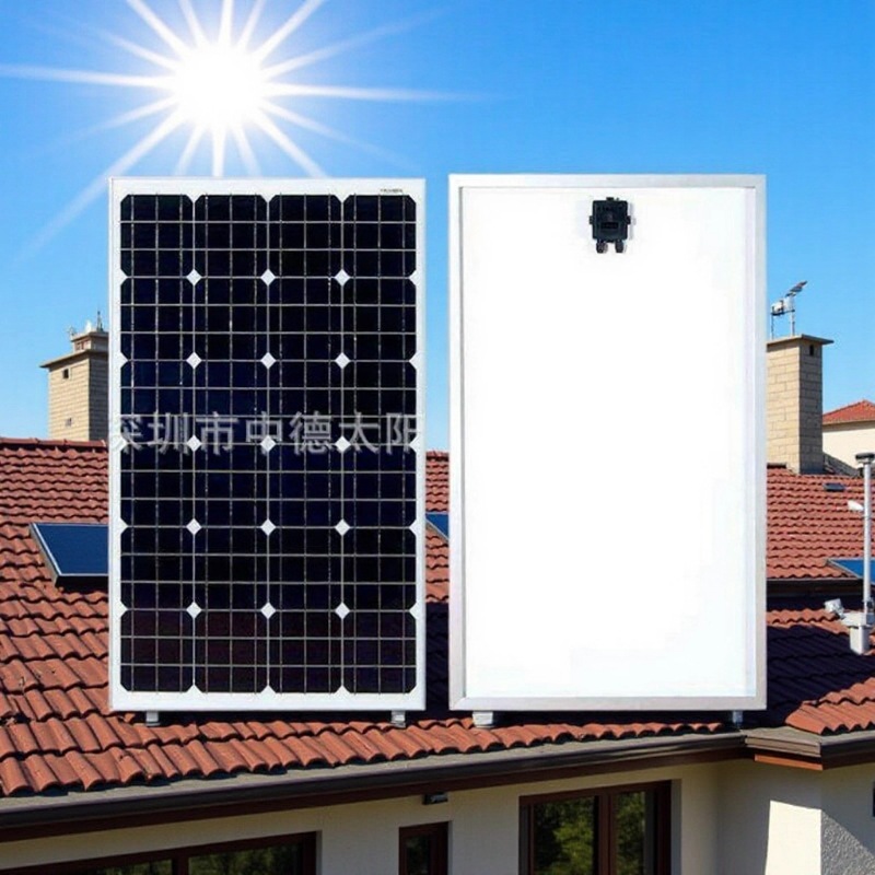 厂家供应100W18V太阳能电池板 A级 足功率 电池组件 太阳能光伏板