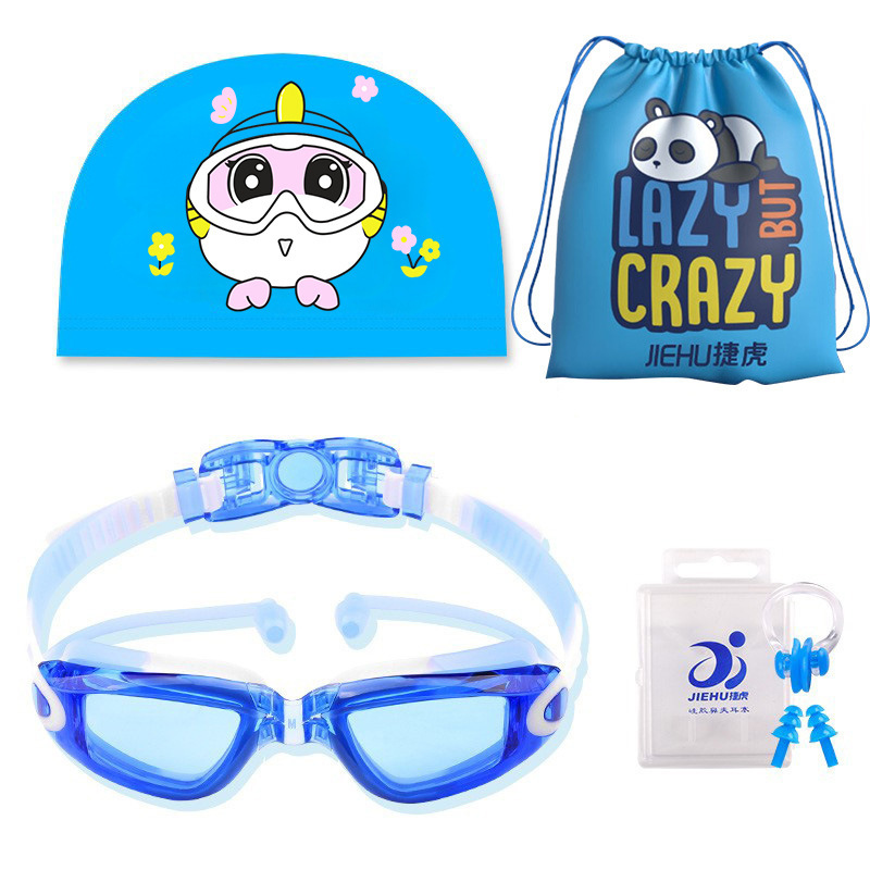 Blue polyurethane bag, diving, panda