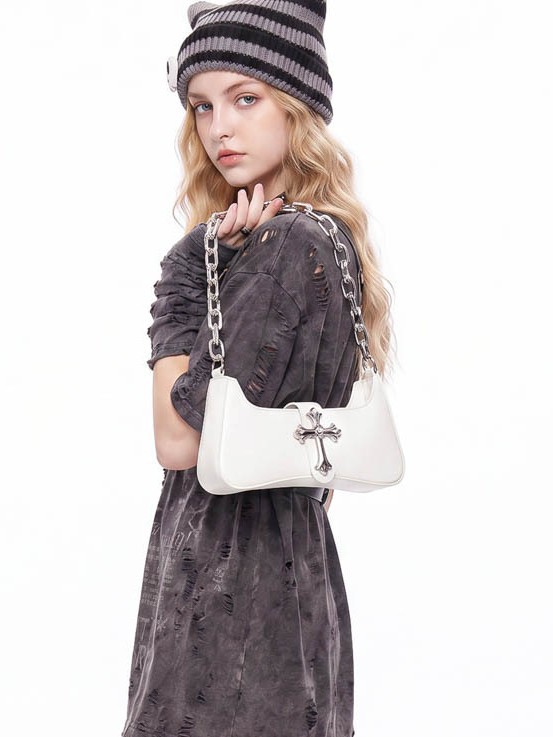 Nuevo cross-border bolso de hombro de cadena dulce y cool, nicho coreano de alta calidad, bolso de estilo extranjero.