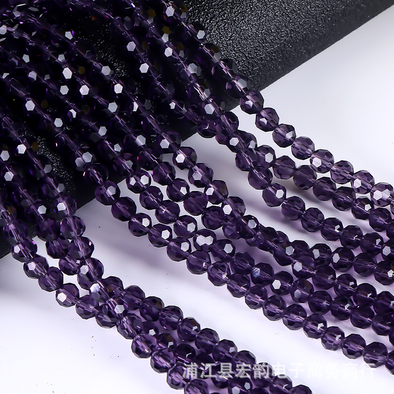 Un lote de 32 lados cuentas de tierra de cristal de color cuentas de fútbol de equipaje accesorios de ropa de bricolaje accesorios de joyería