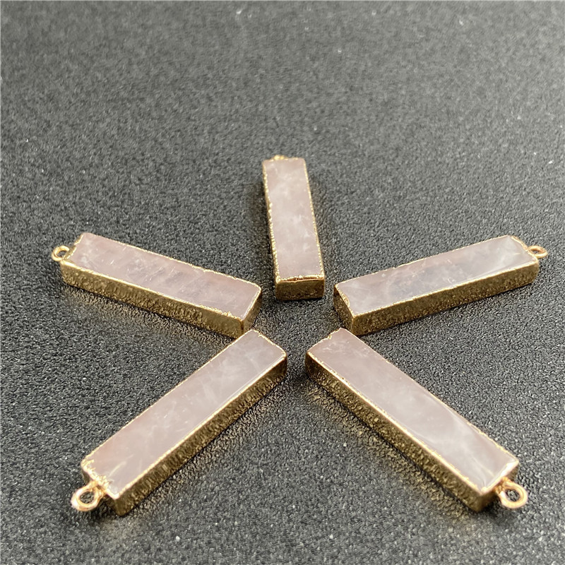 5g Weight Pendant Necklace Classification Polishing Design White, Purple Color Retro Rectangle Faceted Gemstone Wholesale Diy Material 9