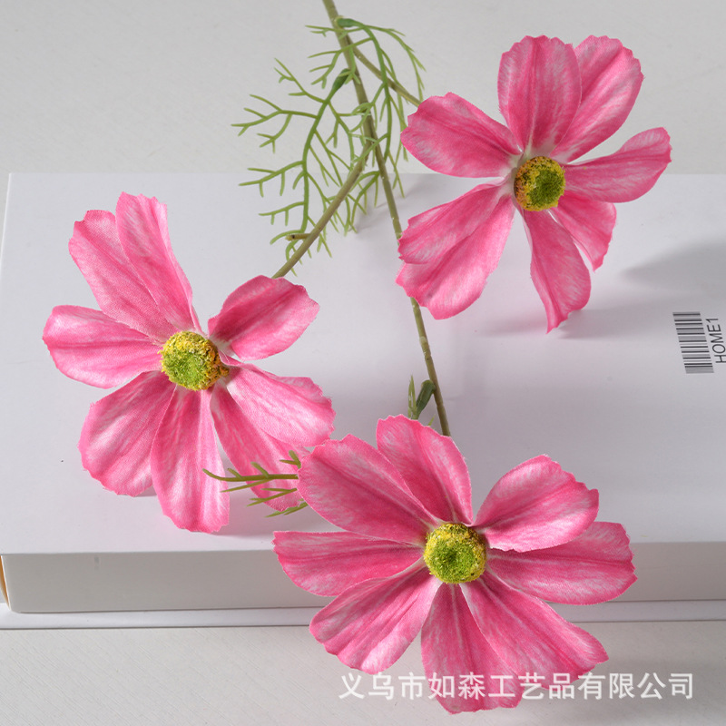 Flor artificial rosa roja naranja flor artificial Rosa flor artificial salón de bodas boda decoración del hogar flor artificial al por mayor