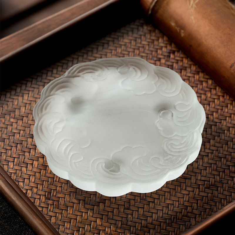 Vidrio Xiangyun patrón titular hecho a mano transparente simple hogar vidrio té bandeja japonés olla Kung Fu juego de té Accesorios