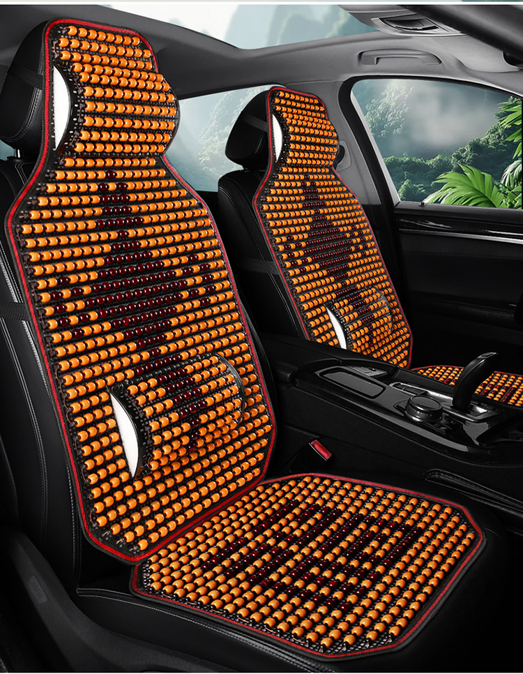 Car accessories car wooden bead cushion four seasons universal non-slip ergonomic breathable car cushion suit cushion