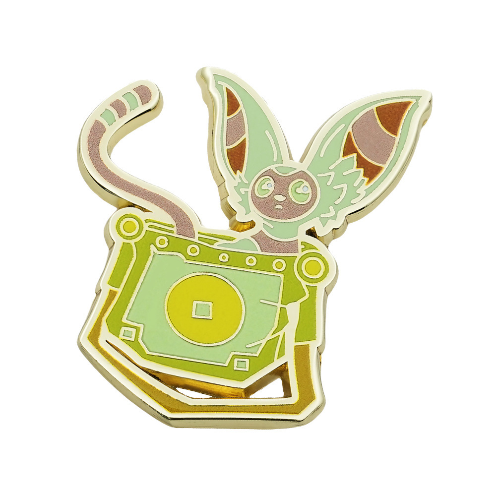 Avatar: the Last Airbender Animation Merchandise Badge Cute Cartoon Flying Lemur Brooch Lapel Accessory Gold Decoration Personalized