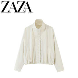 ZAZA 自制欧美风 批发女装 时尚百搭气质设计感尼龙短外套6539244