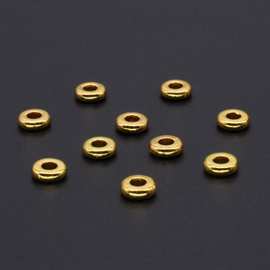 保色电镀新中式手串项链定位隔片DIY合金饰品配件圆孔光面垫片
