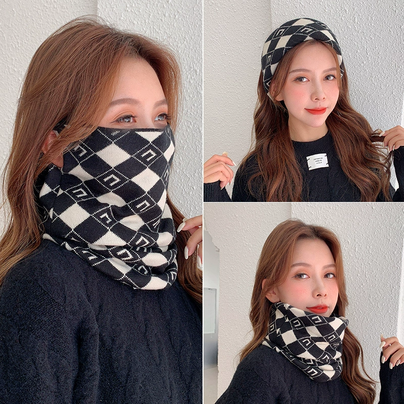 Осенне-зимний морозостойкий и теплый шарф на шею, универсальная ветрозащитная маска, мужская шапка, осенне-зимний шерстяной шарф на шею, модный