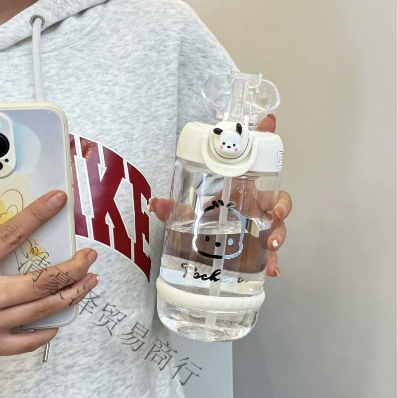 High quality plastic handheld capacious cute shatterproof glass with glass, simple and elegant design