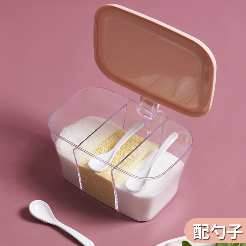 調味料ボトルボックス調味料入れ家庭用セット人気抖音プラスチック多格防湿レストランキッチン一体型氷粉|undefined
