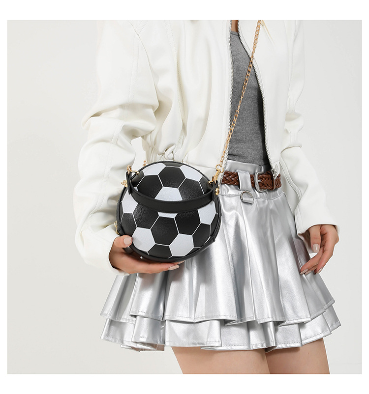Cross-border bags, women's Instagram personalized basketball bags, new versatile single-shoulder crossbody bags, Korean-style small round bags for women undefined