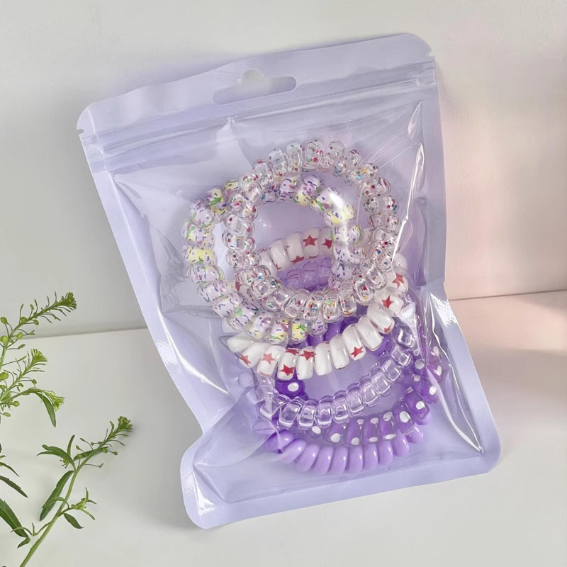 Nuevo color caramelo dulce hermana de color gradiente sistema de anillo de cabello de cabello cuerda de cabeza sin marcas anillo de cabello no daña joyas para el cabello