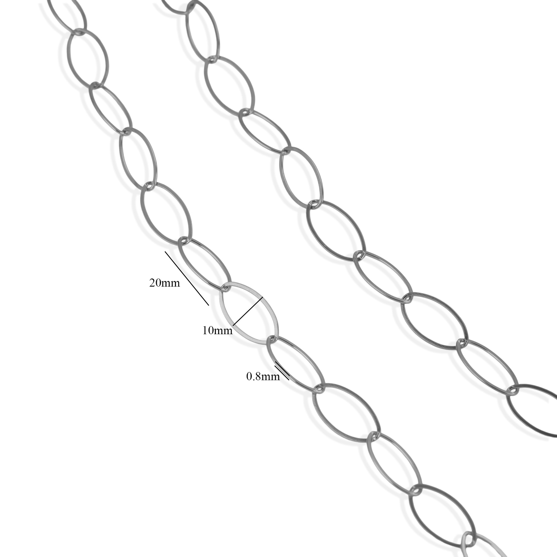 Europa y los Estados Unidos transfronterizos simple gran cadena chapado 18K oro real coreano cadena hecha a mano diy joyería accesorios collar pulsera