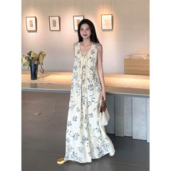 新中式碎花背心睡裙女2025新款夏季国风高级感宽松显瘦家居服睡衣