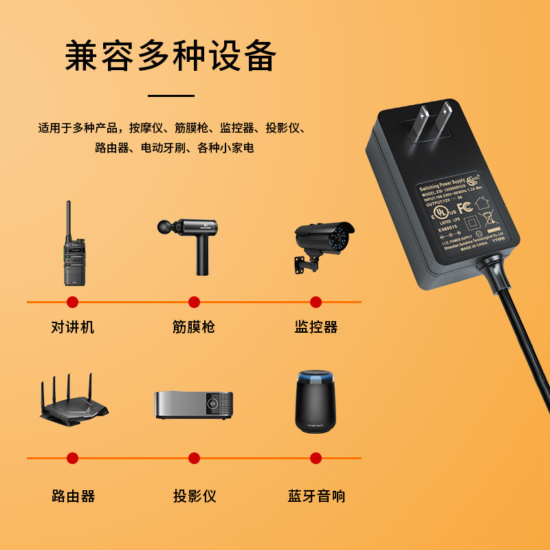 12v5a電源アダプタ美規ul認証充電器LEDライトディスプレイ付き12v4a電源アダプタ|undefined