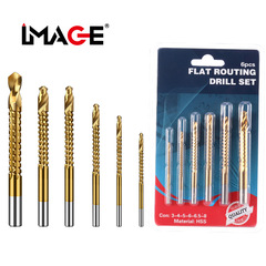 Source factory high-speed hacksaw drill woodworking hole electric drill set drilling drill bit sawtooth drilling wood board reaming groove