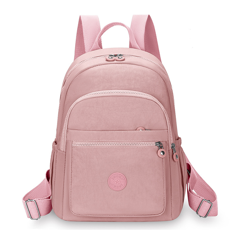 Capacious backpack for leisure, nylon shoulder bag for traveling