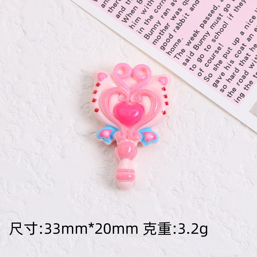 大きいサイズのアンドロメダの棒の漫画のクリームのゴムのdiyの手作りのヘアピンの冷蔵庫は材料の樹脂の部品を貼って卸売りします。