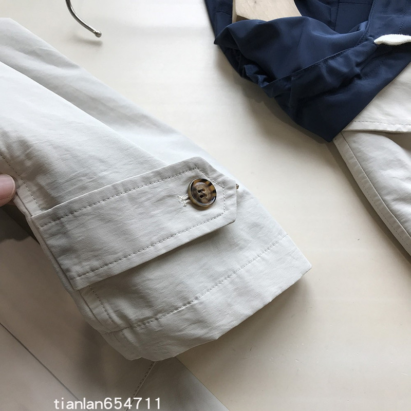 满分的大牌感~老钱风调性！复古撞色双面穿连帽风衣中长款外套|undefined