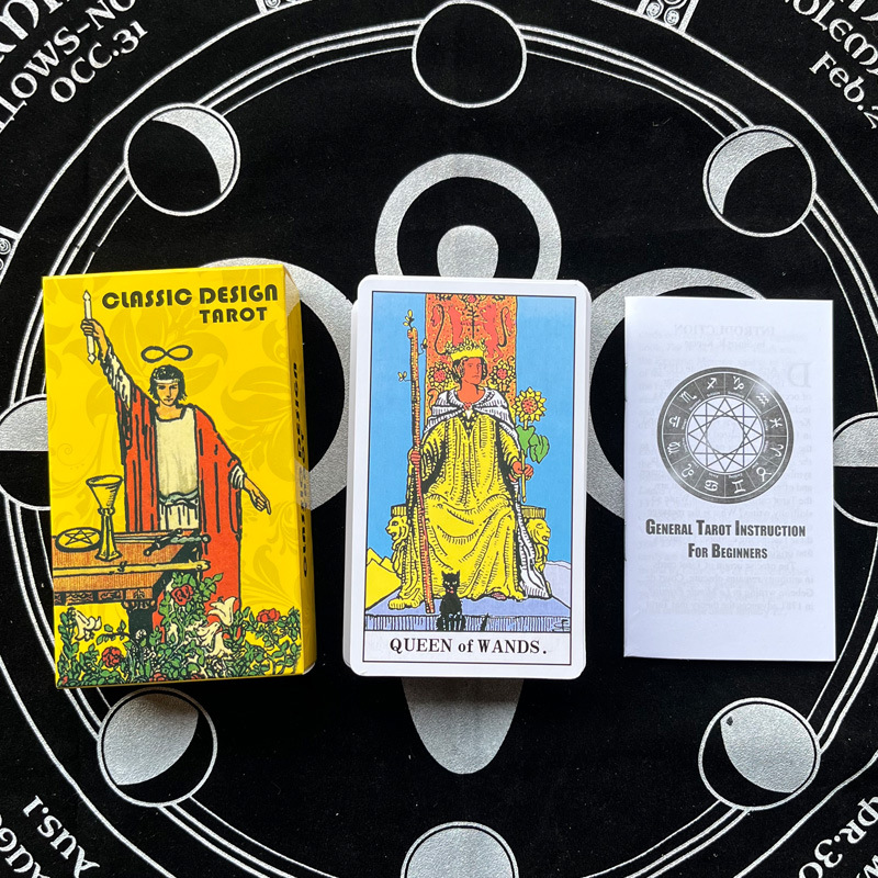 Tarocchi in versione inglese di grandi dimensioni (7*12 cm) con istruzioni cartacee e carte oracolari._voghion.com