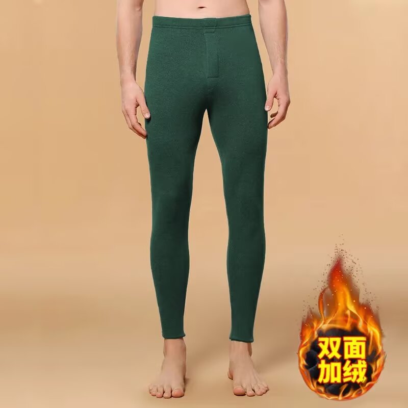 다크그린 저먼 벨벳 보온팬츠