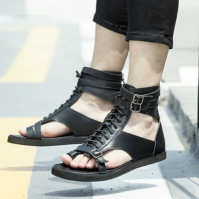 Туфли сандалии Милле мужские Corner Fighter High-Ding leather Roman Sandals Sandals? Shoes