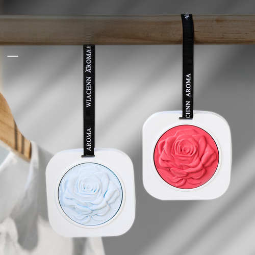 Factory wholesale wardrobe closet fragrance rose plaster incense stick home bedroom long-lasting fragrance room car fragrance hanger 