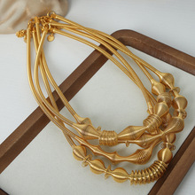 巴洛克环形弹簧项链铜材质美拉德配饰个性气质锁骨链百搭复古饰品