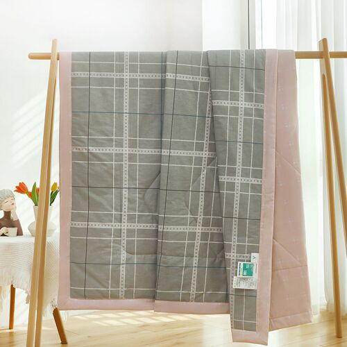 A-type 100% Cotton Printed Summer Cool Bed Sheet for Double Bed, Pure Cotton Summer Blanket, Air Conditioner Blanket, Summer Thin Blanket, Gift Blanket, Wholesale