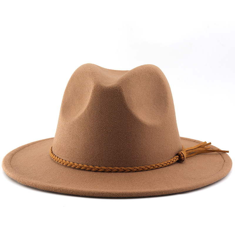 Klassischer Prairie Unisex Jazzhut Mit Wildlederquaste_voghion.com