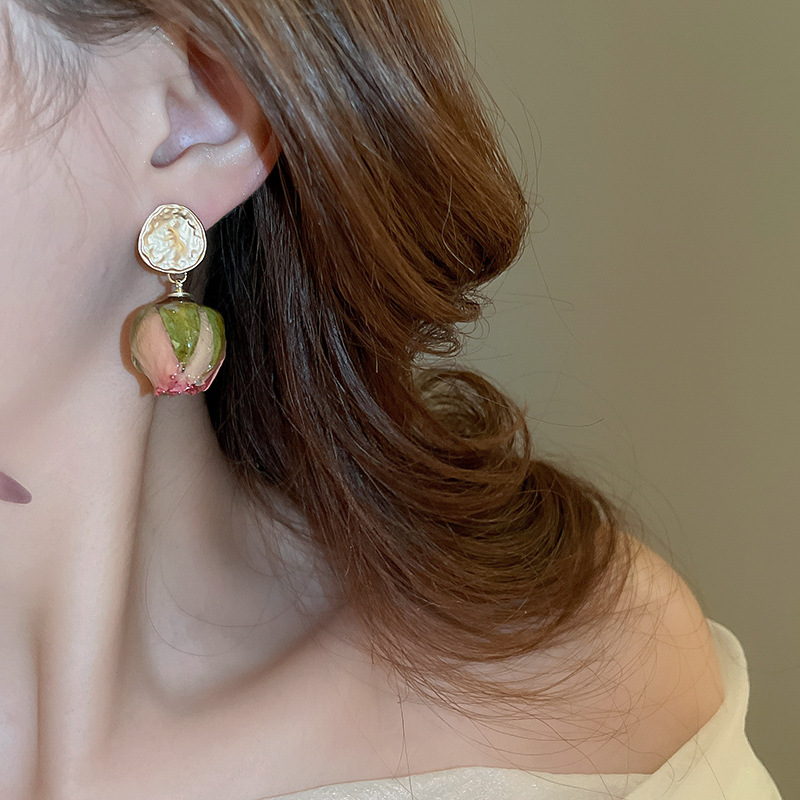 Titanstahl Edelstahl Gedréchent Rous Ouerréng Halskette Set Prinzessin Stil Schléissebeenkette Elegant Temperament Accessoire Fir Fraen_voghion.com