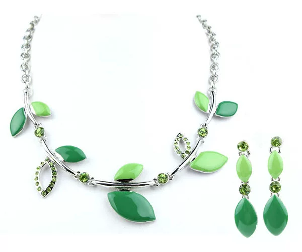 Accessory handmade, enamel, necklace and earrings, set, European style