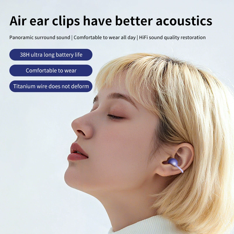 Bluetooth наушники с зажимом, открытая посадка, беспроводные, совместимы с костной проводимостью, модель 2025