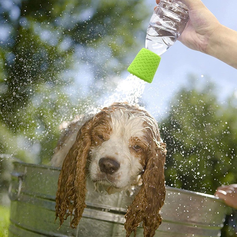 Cross-border best-selling silicone pet shower head, pet cleaning shower head, portable pet outdoor supplies