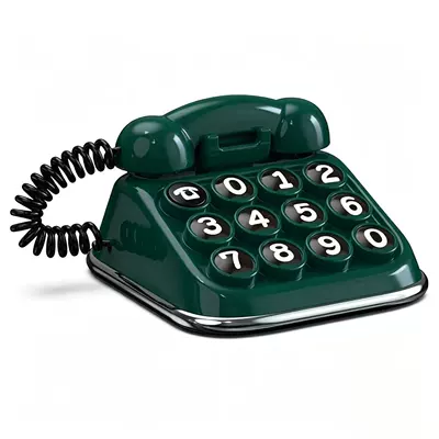 Retro Telephone Parking Number Plate, Portable Mini Parking Sign, Practical Gift (Nömrəli dayanma kartı) - dark-green